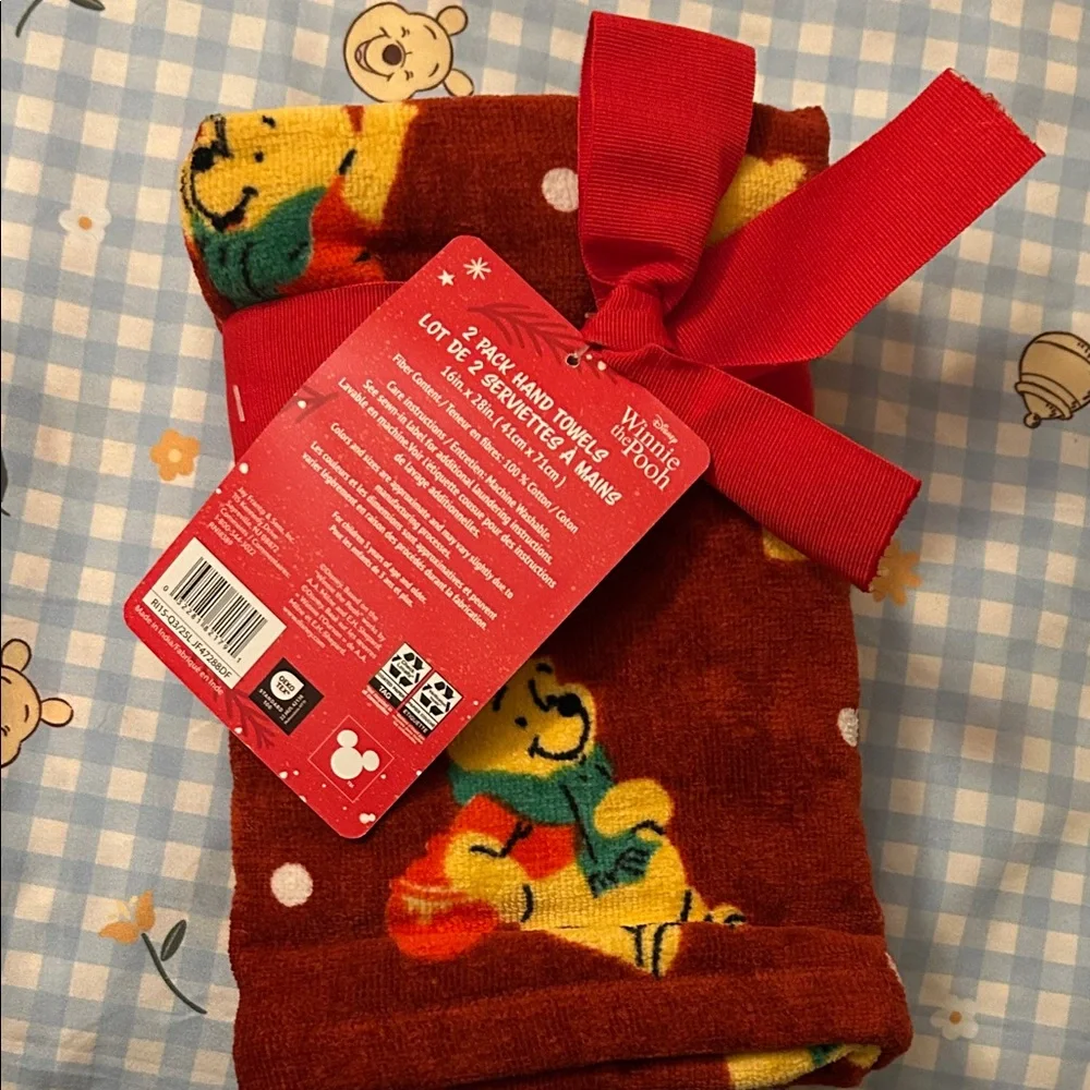 Winnie the Pooh Red 2-pack Hand Towels